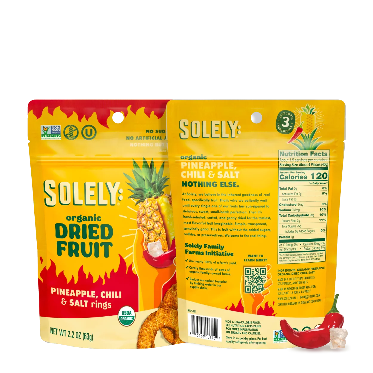 Organic Pineapple Rings With Chili And Salt