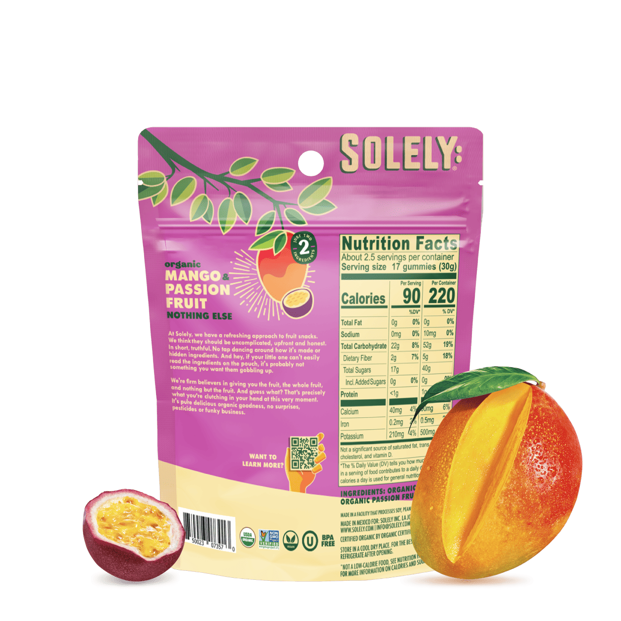 Organic Mango Passion Fruit Gummies