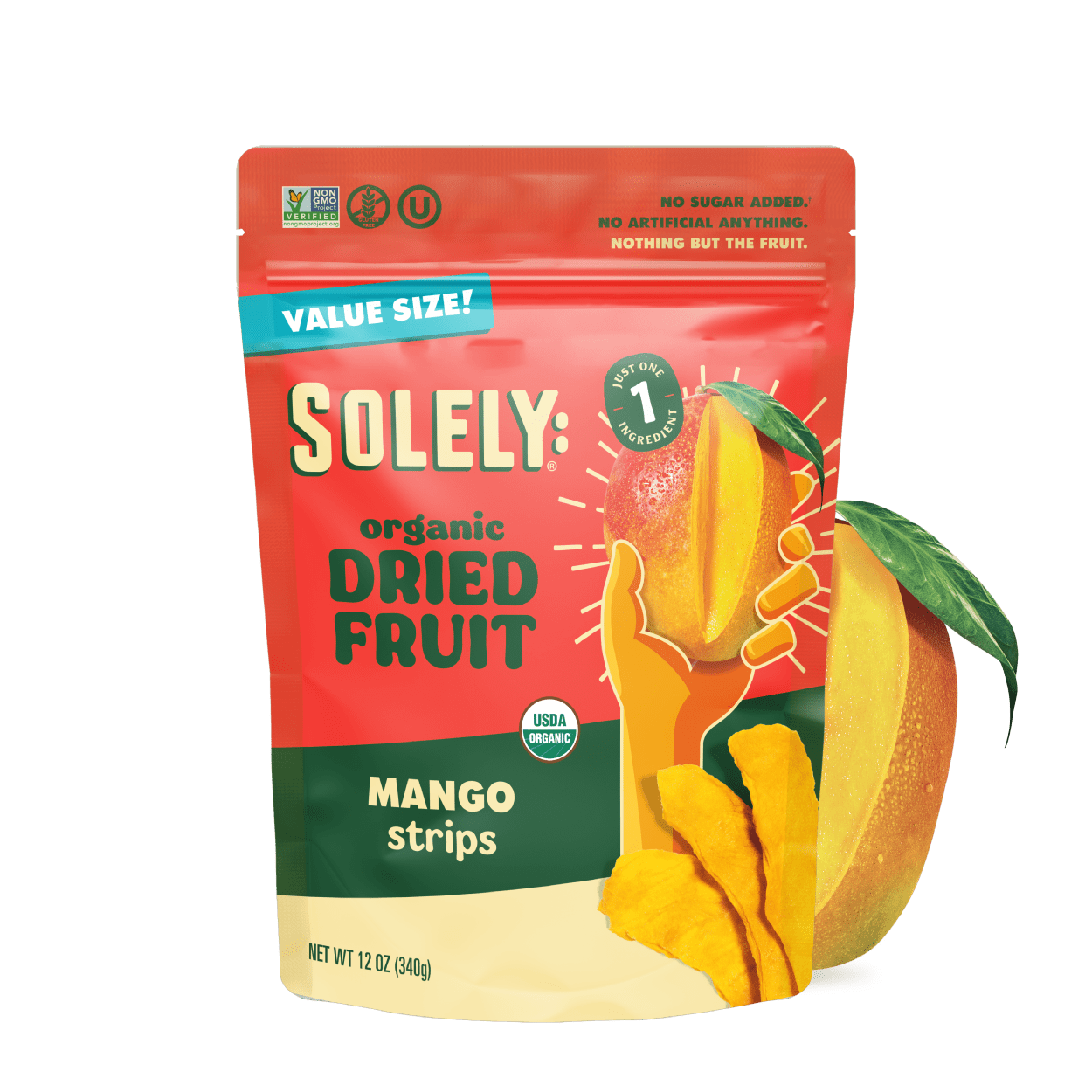 Organic Dried Mango Strips 12oz Value Size
