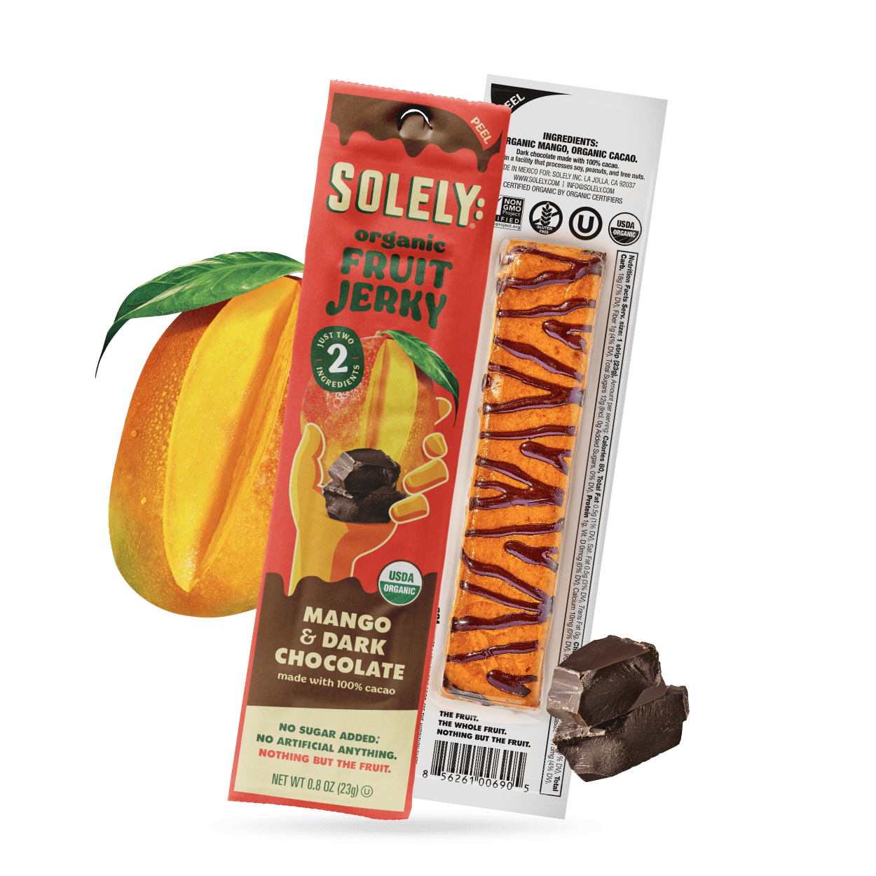 Organic Mango Chocolate Drizzled Fruit Jerky
